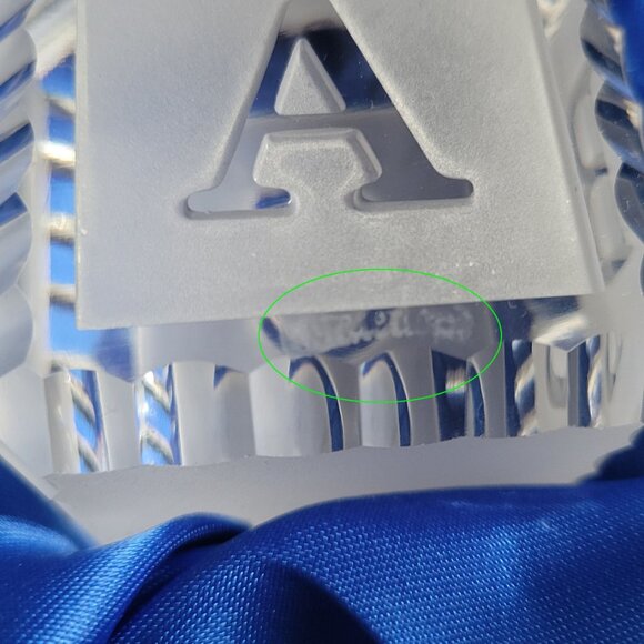 WATERFORD ABC Alphabet BLOCK Crystal Paperweight 2"Cube Mint MIB Made In Ireland - Picture 5 of 7